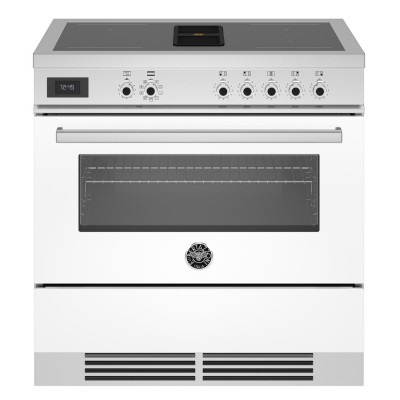 Bertazzoni proch94i1ebit Air-Tec Arbeitsplatten-Induktionsküche mit integrierter Dunstabzugshaube 90 cm weiß