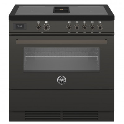 Bertazzoni proch94i1ecat Air-Tec cuisine à induction à poser avec hotte intégrée 90 cm carbone