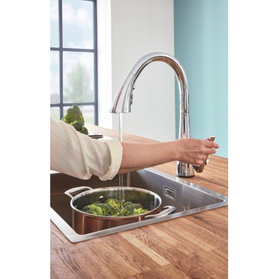 Mitigeur Grohe 30 219 dc2 Zedra Touch + douchette extractible super acier