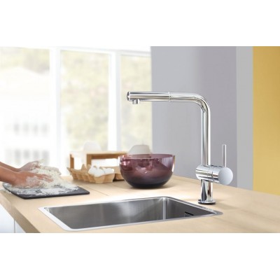 Grohe 31 360 001 Mitigeur Minta Touch + pomme de douche extractible chromée