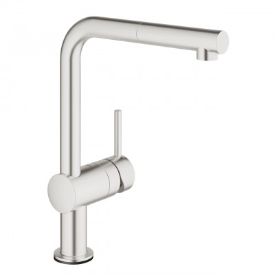 Grohe 31 360 dc1 Minta Touch mixer tap + super steel extractable shower head