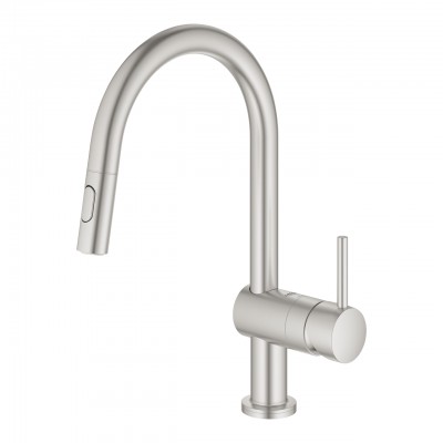 Grohe 31 358 dc2 Minta Touch mixer tap + super steel extractable shower head