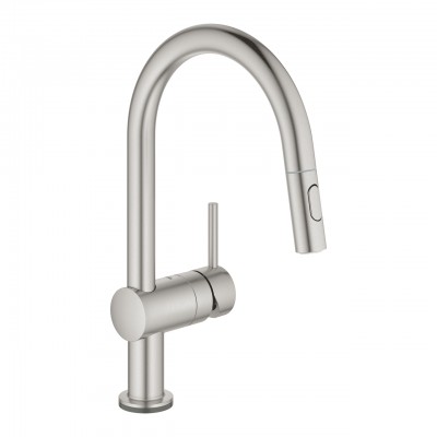 Grohe 31 358 dc2 Minta Touch mixer tap + super steel extractable shower head