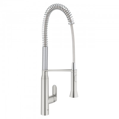 Grohe 32 950 dc0 rubinetto miscelatore + doccino estraibile super steel