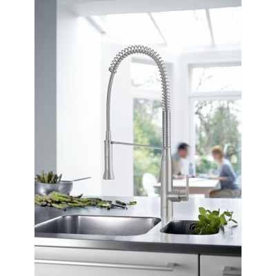 Grohe 32 950 dc0 rubinetto miscelatore + doccino estraibile super steel