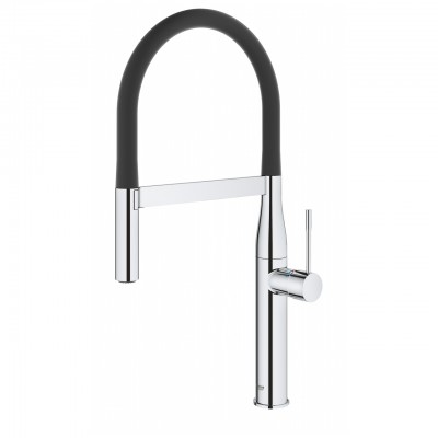 Grohe 30 294 000 Essence mixer tap + extractable hand shower black - chrome