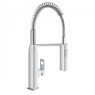 Mitigeur Grohe 31 395 000 Eurocube + douchette chromée