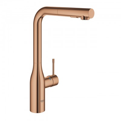 Grohe 30 270 da0 Essence Mischbatterie + Handbrause aus gebürstetem Roségold