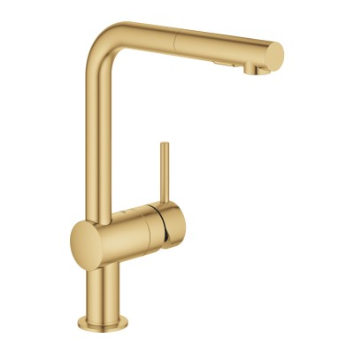 Grohe 30 274 gn0 Minta mixer tap + brushed gold shower