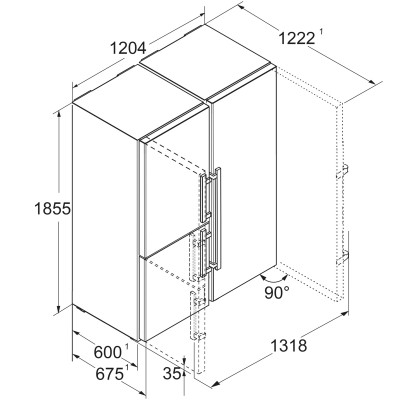 Liebherr xrcsd 5255 Prime réfrigérateur-congélateur pose libre 120 cm acier inoxydable