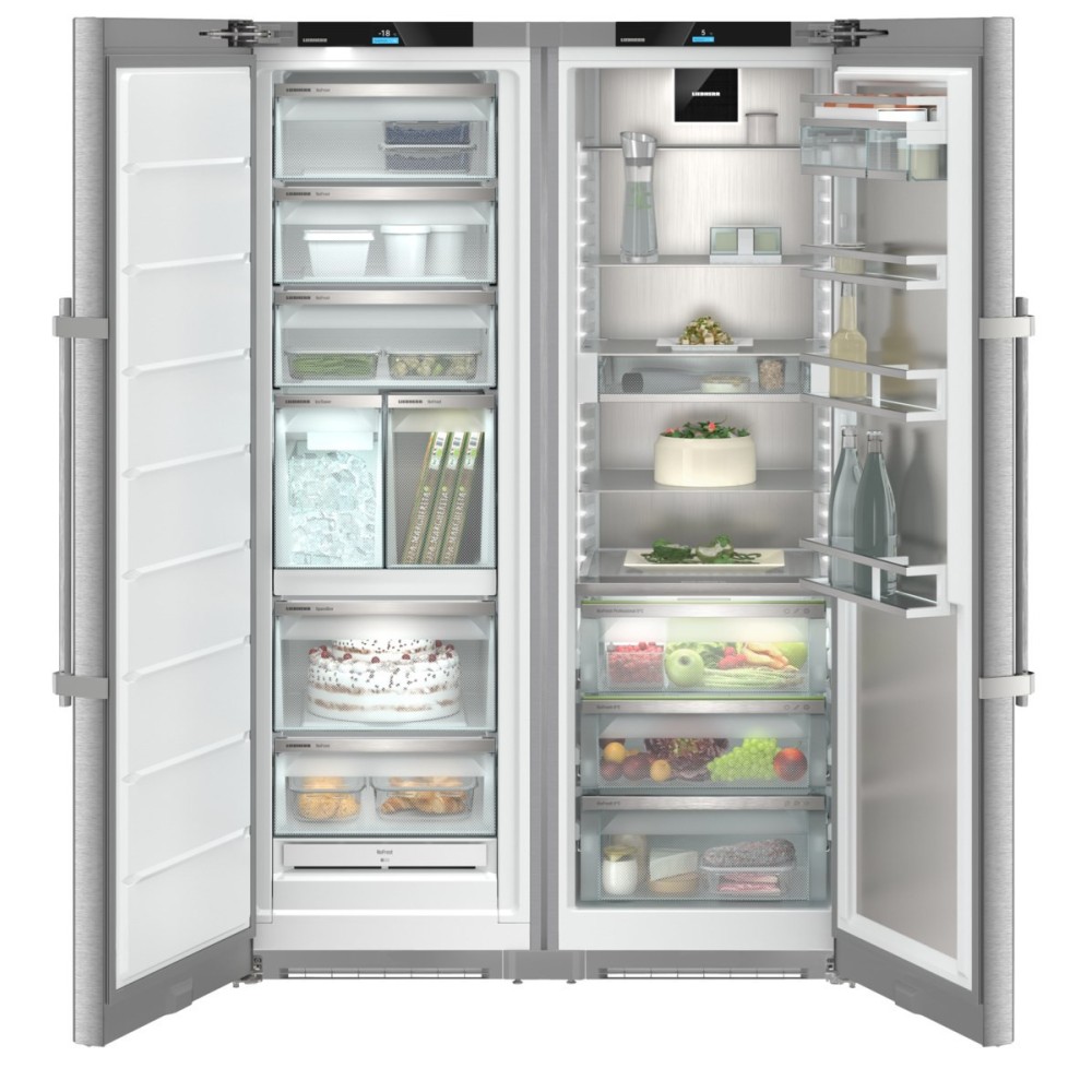Liebherr XRFST 5295 Side by Side freistehender Kühl-Gefrierschrank 120 cm Edelstahl