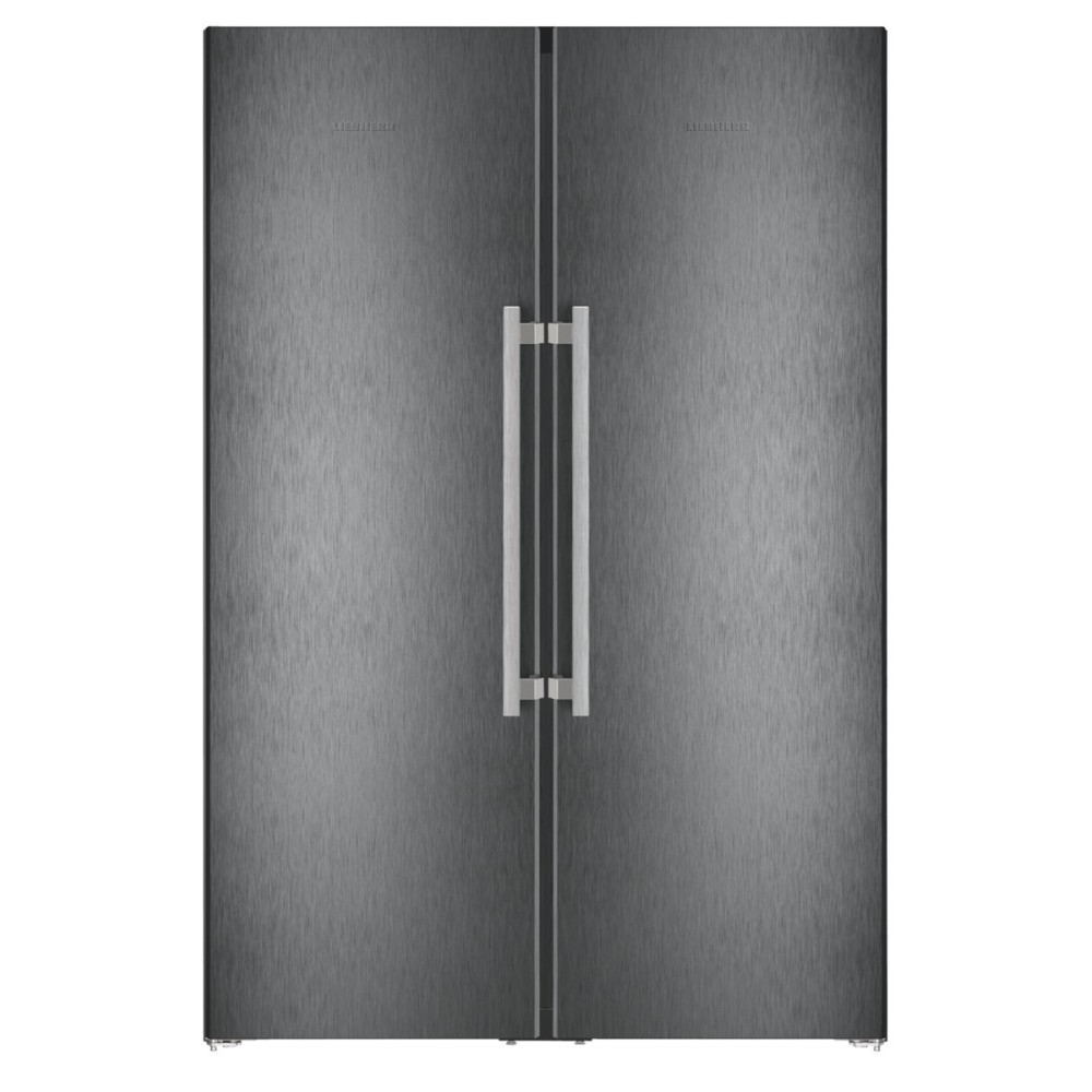 Liebherr xrfbs 5295 Side by Side freistehender Kühlschrank mit Gefrierfach, 120 cm, Blacksteel