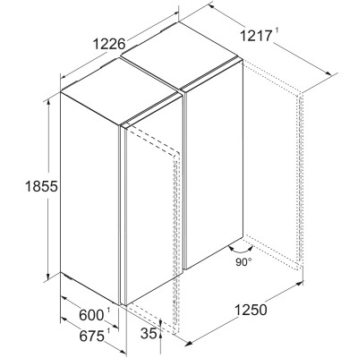 Liebherr xrfbd 5220 Plus Freistehender Kühl-Gefrierschrank 125 cm