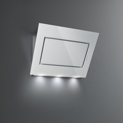 Falmec quasar design campana extractora de pared 80 cm vidrio blanco cqpn80.e0p2