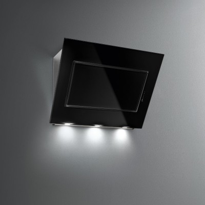 Okap ścienny Falmec Quasar Design 90 cm z czarnym szkłem
