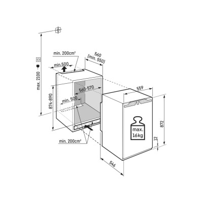 Liebherr ire 3901 Pure Einbau-Unterbaukühlschrank + Gefrierschrank H 87 cm