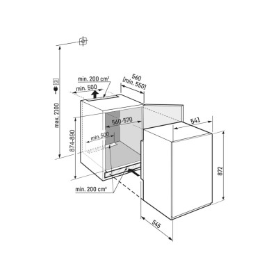 Liebherr irse 3900 Pure frigorifero da incasso sottotop - colonna h 87 cm