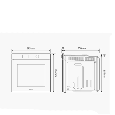 Samsung nv7b7997abk Series 7 pyrolytic steam oven Dual Cook 60 cm black Bespoke