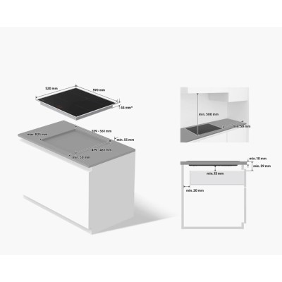 Samsung nz64b4016kk Slim Fit induction hob 60 cm black