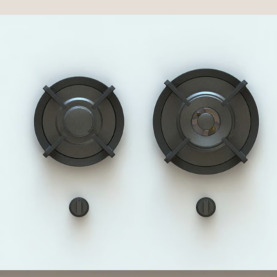 Pitt Cooking Bely top side pair of burners integrated into the professional hob