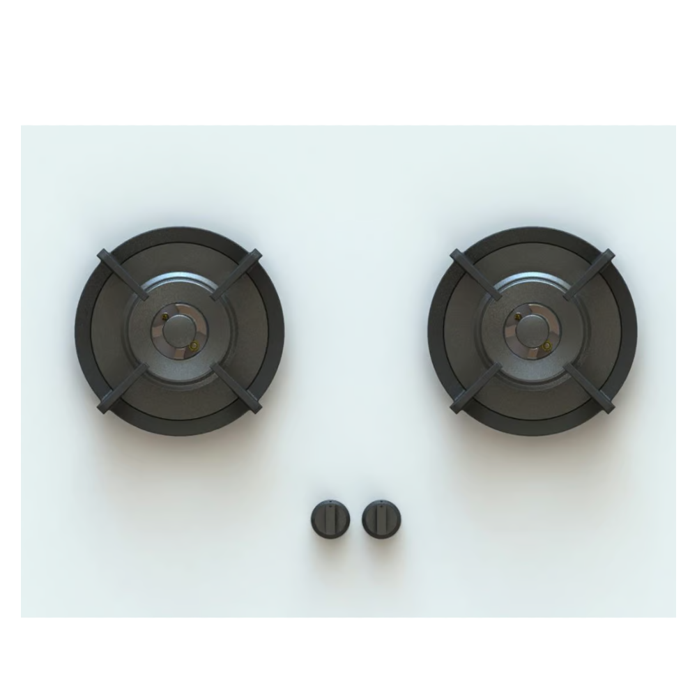Pitt Cooking Module Top Side Pitt Cooking Bromo top side pair of burners integrated into the black ...