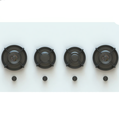 Pitt Cooking Danau top side four burners integrated into the black edition hob