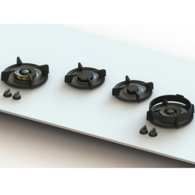 Pitt Cooking Drum côté supérieur quatre brûleurs intégrés à la table de cuisson professionnelle