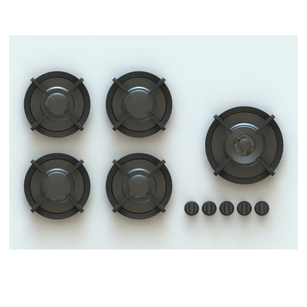 Pitt Cooking Module Top Side Pitt Cooking Ebeko top side cinque bruciatori integrati nel piano black ...