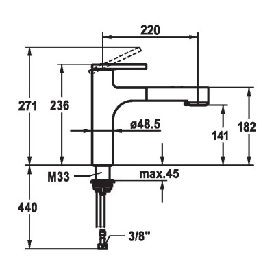 Kwc Ava 2.0 10.461.032.177fl Mischbatterie mit ausziehbarem Duschkopf aus Edelstahl