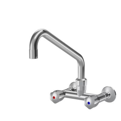 Kwc Gastro k.24.42.21.000C86 wall tap with two chrome knobs