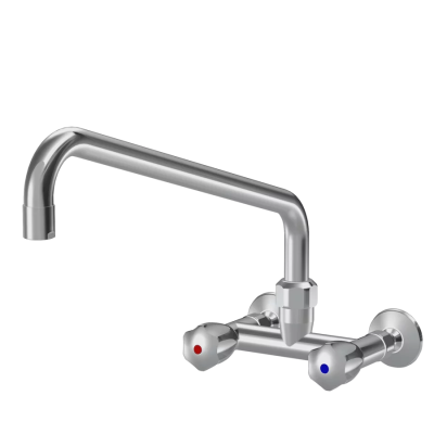 Kwc Gastro k.24.42.24.000C86 wall tap with two chrome knobs