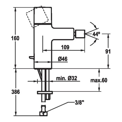 Kwc Ora 13.491.041.000fl rubinetto miscelatore bidet cromo