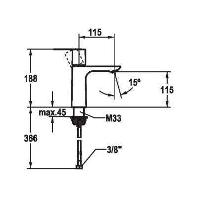 Kwc Ora 12.498.641.000fl grifo mezclador para lavabo de baño cromado