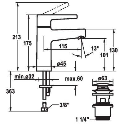 Kwc Mana 12.551.631.000fl mitigeur de lavabo chromé