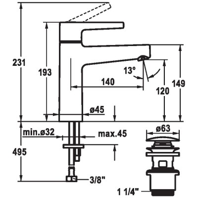 Kwc Mana 12.551.632.000fl rubinetto miscelatore bagno lavabo cromato