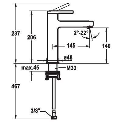 Kwc Ava 2.0 12.468.053.000fl chrome bathroom sink mixer tap