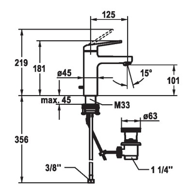 Kwc Domo 6.0 12.668.031.000fl chrome bathroom sink mixer tap