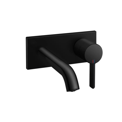 Kwc Bevo 11.422.033.176 Built-in wall-mounted black bathroom sink mixer tap