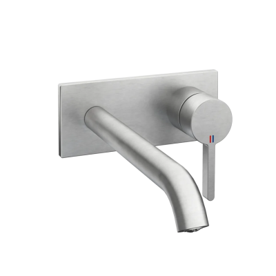 Kwc Bevo 11.422.034.177 Built-in wall-mounted bathroom sink mixer tap in brushed steel