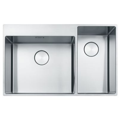 Franke Box bxx 220-50-27 Doppelbeckenspüle 82 cm aus satiniertem Edelstahl