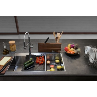 Franke Box bxx 220-50-27 Fregadero doble seno 82 cm acero inoxidable satinado