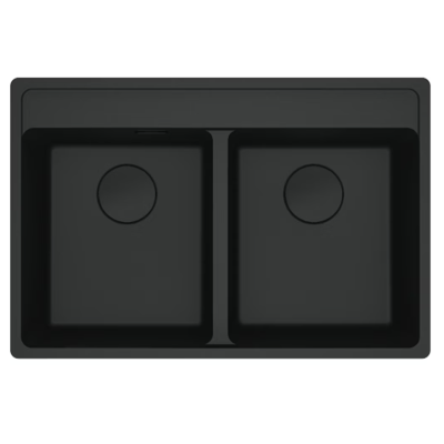 Franke Maris mrg 620-35-35 tl double bowl sink 76 cm fragranite Black Matt