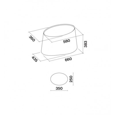 Falmec mare e.ion e.ion system cappa isola 66 cm vetro bianco