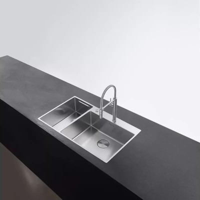 Franke Box Center bwx 220-54-27 fregadero doble compartimento para accesorios izquierdo 86 cm acero inoxidable