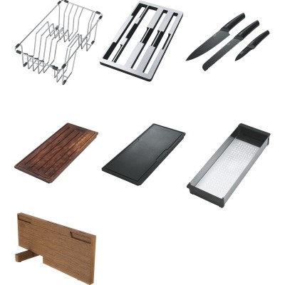 Zlewozmywak Franke Box Center bwx 120-41-27 dwukomorowy + akcesoria 82 cm ze stali nierdzewnej