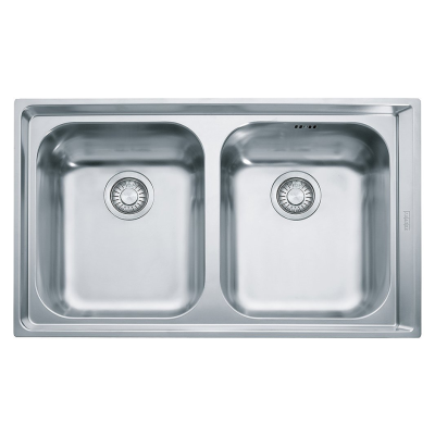 Franke Neptune nex 620 double bowl sink 86 cm satin stainless steel