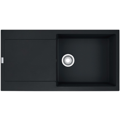 Franke Maris mrg-611-l fregadero 1 seno + escurridor 97 cm fragranite negro mate