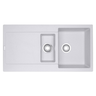 Franke Maris mrg 651 Doppelbeckenspüle + Abtropffläche 97 cm Fragranitweiß