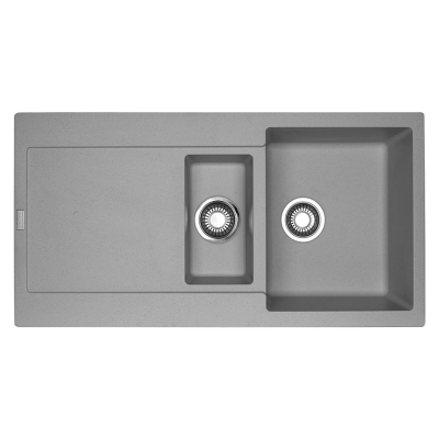 Franke Maris mrg 651 évier double cuve + égouttoir 97 cm gris pierre fragranite