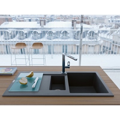 Franke Maris mrg 651 Doppelbeckenspüle + Abtropffläche 97 cm Fragranit Steingrau